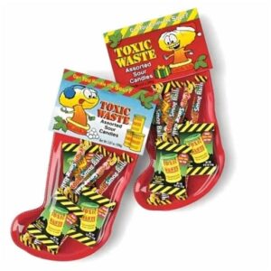 Toxic Waste Christmas Stocking Assorted Sour Candies 3.67oz 24ct